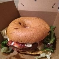 Meatless Magic bagel (vegan) at Bagels & Beans in Venlo