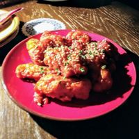 sweet chili chicken at hallogallo in Tokyo