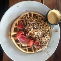Waffle vegano  at Choux Choux Cafe in Playa Del Carmen