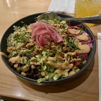 Vegan Bowl is default vegan as is on the menuu  at Taps & Tacos in Port Moody