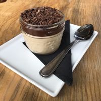 Vegan peanut butter pudding at Taps & Tacos in Port Moody