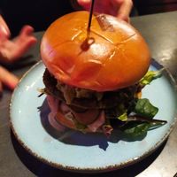 Green oatburger with guacamole at Backstage Vegan Kitchen in Rotterdam
