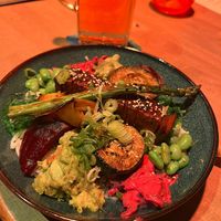 steak bowl  at Backstage Vegan Kitchen in Rotterdam