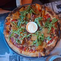 Donner pizza at Backstage Vegan Kitchen in Rotterdam
