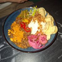 Indonesische rendang at Backstage Vegan Kitchen in Rotterdam