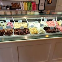 Vegan choices at right side at Sweetaly Gelato in Salt Lake City