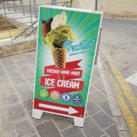 advertisement  at Vanilla Plus Gelateria Artigianale in Gozo