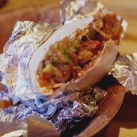 Vegan haggis burrito at Illegal Jack's, Edinburgh at Illegal Jack's in Edinburgh