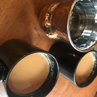 Almond mylk chai  at Hindusthali in Montreal