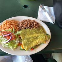 The Veggie enchiladas  at Sonoma Taco Shop in San Rafael
