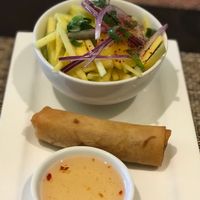 Mango salad and spring roll  at Thai Signature in Mississauga