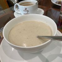 Mushroom soup.  In my taste is wasnt like mushroom soup ,but it's somethink different. More sweet .Very delicious  at The VOV in Negombo
