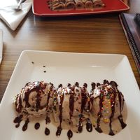 Vegan freshly made icecream with coconut base. Delicious!!  at Cool Corner Fried Ice Cream in Kandy