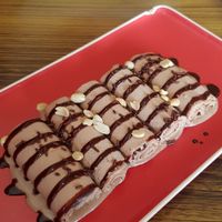 Nutella icecream with peanuts at Cool Corner Fried Ice Cream in Kandy