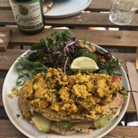 toast with ‘eggs' at Life Bar in Leuven