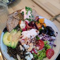 Delicious salad bowl at Life Bar in Leuven