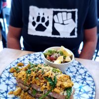 Scrambled no-eggs at Life Bar in Leuven