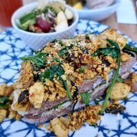 Scrambled tofu and small salad at Life Bar in Leuven