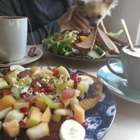 Pancakes and Greek Salad at Life Bar in Leuven