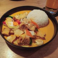 Wok Gemüse mit Tofu und Kokoscurry-Sauce at HQ Wok in Muehldorf