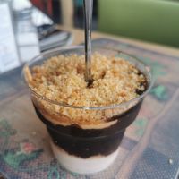 Snickers dessert at Veggie Bar Aura in Prilep