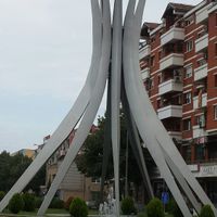 The Veggie bar is on this roundabout. at Veggie Bar Aura in Prilep