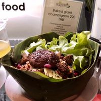 Giant mushrooms salad at DiVine Restaurant in Phuket