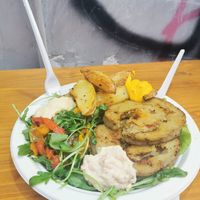 Seitan at Officina Vegana in Naples