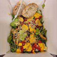 Salad at Officina Vegana in Naples