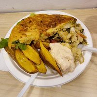 Vegan omelette at Officina Vegana in Naples