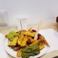 Potato and guacamole  at Officina Vegana in Naples