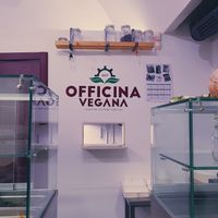 Inside the restaurant  at Officina Vegana in Naples