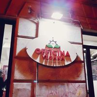 The outside of the restaurant  at Officina Vegana in Naples