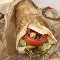 Wrap with panelle  at Officina Vegana in Naples
