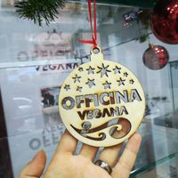 Holiday decorations at Officina Vegana in Naples