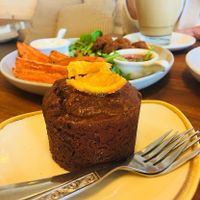 chocolate orange cake  at Cafe Blue Gum in Monbulk