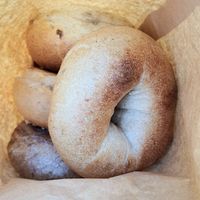 fresh vegan bagels at SF Bagel in Seoul