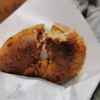 Cinnamon raisin with peanut butter and strawberry jam at SF Bagel in Seoul