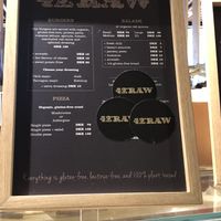 Menu at CPH - 42°Raw - T2 in Copenhagen