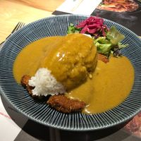 The Vegatsu, katsu curry with breaded seitan and sticky rice. Sooo good!  at Wagamama in Peterborough