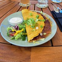 Omeleta číz & bacon at Fryends in Brno