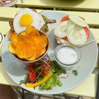 Volcano burger at Fryends in Brno