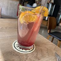 Raspberry lemonade  at Fryends in Brno