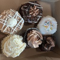 Cinnamon Toast Crunch, chocolate cupcake, chocolate brownie, funfetti donut, cheesecake cupcake  at HaleLife Bistro & Bakery in St Petersburg