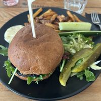 Burger Portobello  at Cafe Rooster in Oulu