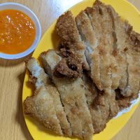 Melt in your mouth perfection chicken cutlet at Bodhi Deli - 菩提斋 in Central Singapore