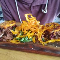 Bbq jackfruit sliders at The Natural Choice Cafe in Penrith