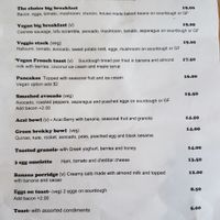 Menu 16 September 2018 at The Natural Choice Cafe in Penrith