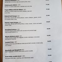 Menu side 2 September 2018 at The Natural Choice Cafe in Penrith