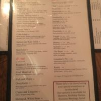 Menu at Leatherhead Pub in Egg Harbor